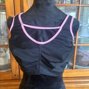 Glamorise Black and Pink Sports Bra